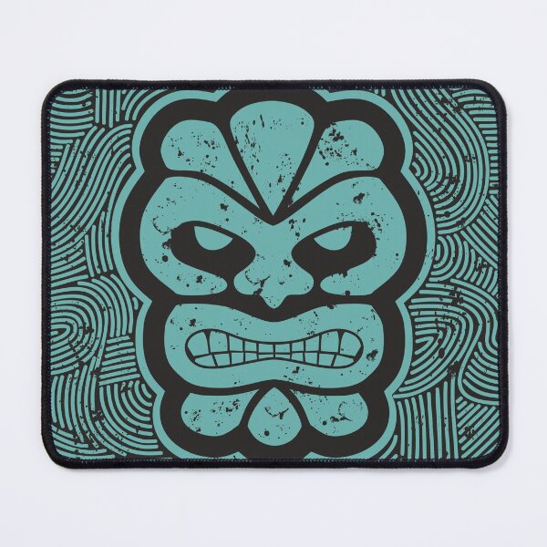 Item preview, Tiki Mask Hawaii Linocut Style designed and sold by TribesVibes.