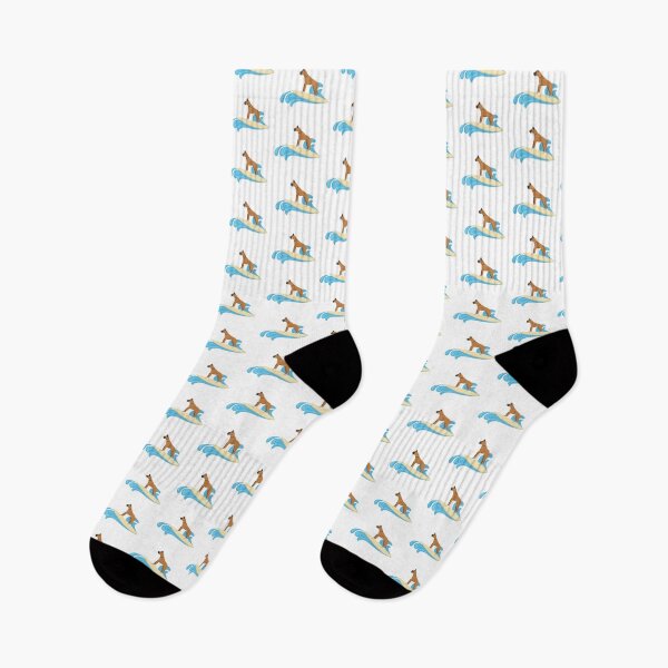 Item preview, dog on surfboard designed and sold by FashionSquad.