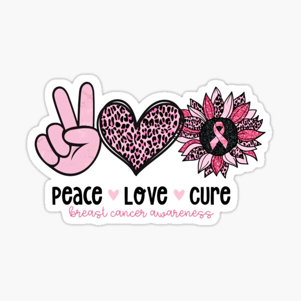 Peace Love Cure Stickers for Sale