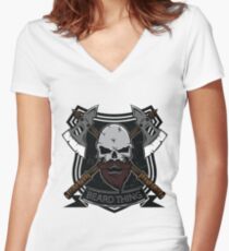 The Beard Thing Women's Fitted V-Neck T-Shirt