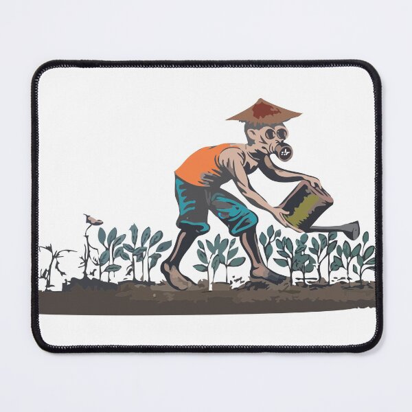 Item preview, farmer watering plants designed and sold by Luhop.