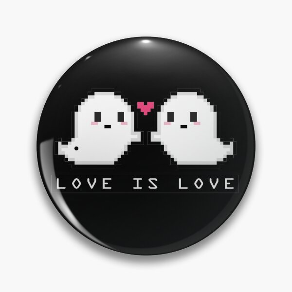 Item preview, Love is Love Kawaii Halloween Ghosts Heart designed and sold by MOP-tees.
