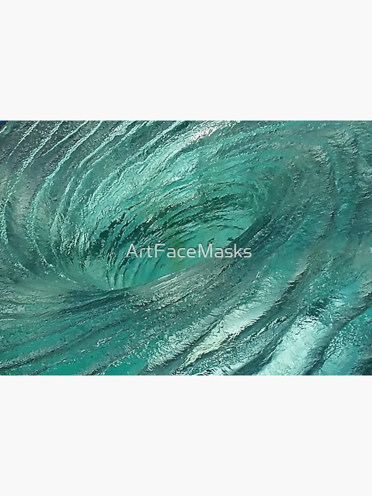Swirling Water in Clear Light Clean Green by ArtFaceMasks