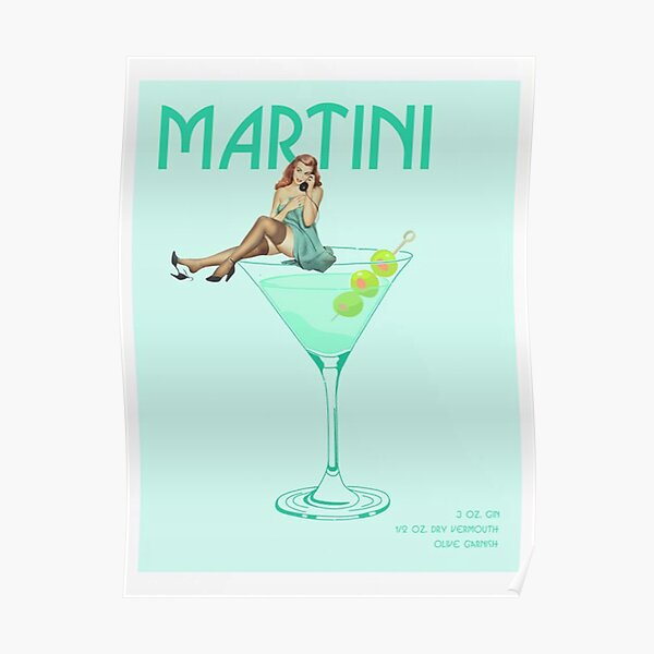 The Martini Cocktail Poster