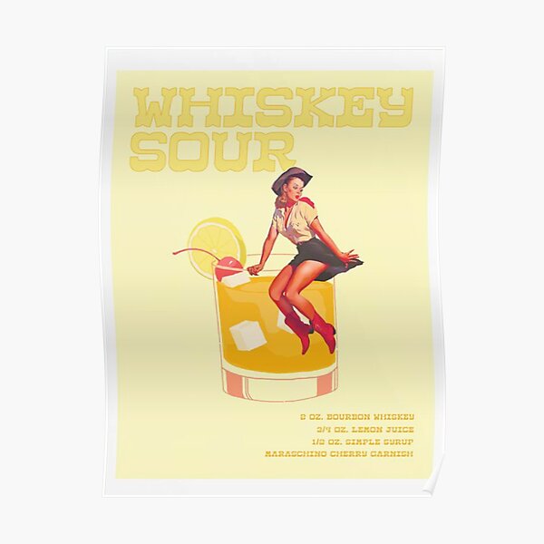 The Whiskey Sour Cocktail Poster