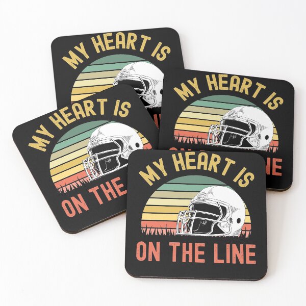 Item preview, My Heart Is On The Line Football Offense designed and sold by Fabvity.