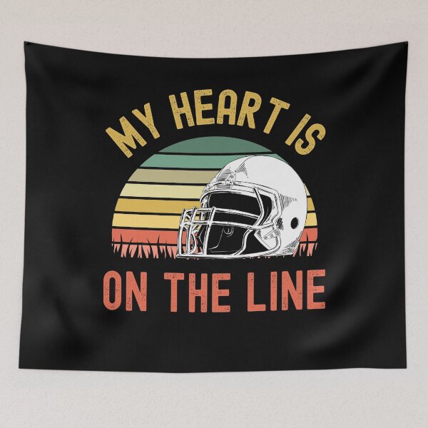 Item preview, My Heart Is On The Line Football Offense designed and sold by Fabvity.