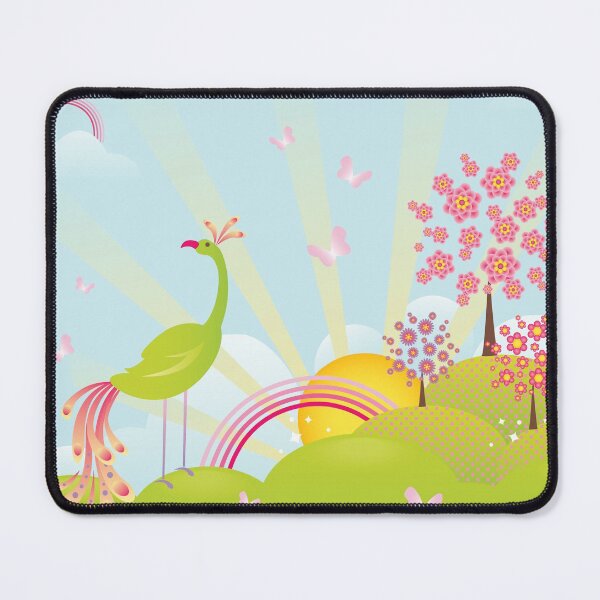 Item preview, Pretty Peacock, Rainbow, Butterflies & Sun designed and sold by Pink Pineapple Works.