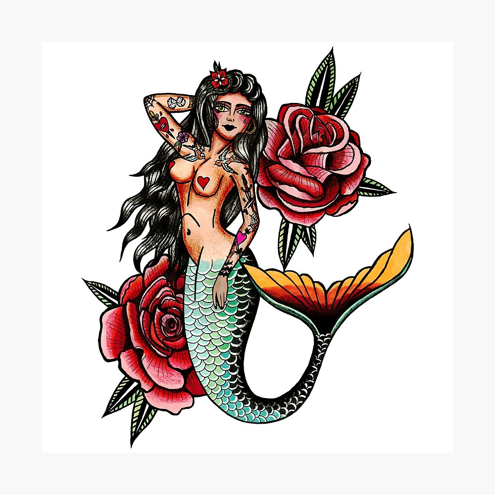 50 Stylish Mermaid Tattoo Designs and Ideas