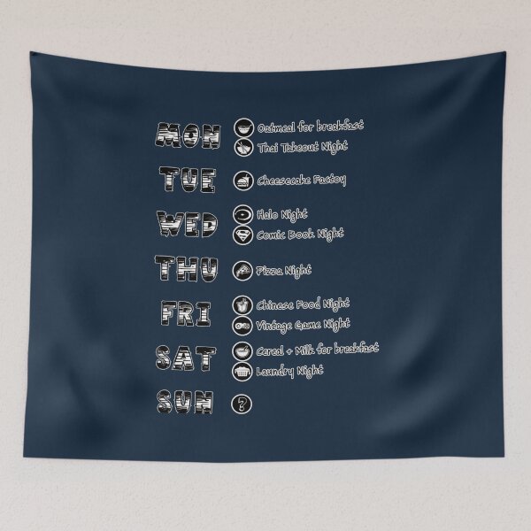 Item preview, TBBT  Sheldons weekly schedule designed and sold by AdrienRabiot.