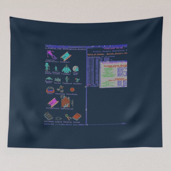 Item preview, TempleOS menu with games designed and sold by AdrienRabiot.