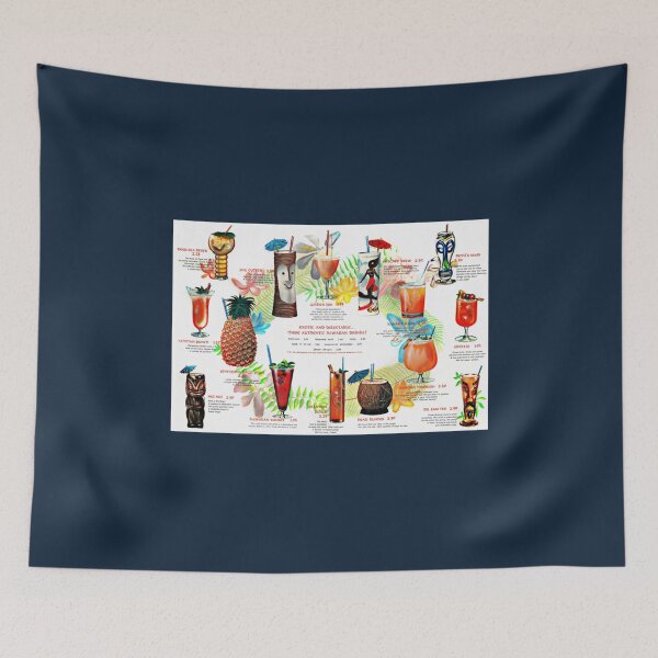Item preview, Vintage Tropical Beverage Menu designed and sold by AdrienRabiot.