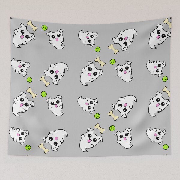 Item preview, Cute Halloween chibi dog ghosts kawaii halloween 2021 designed and sold by NerdyChibi.