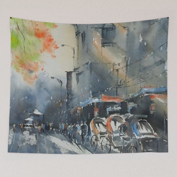 Item preview, Watercolor City Hand Drawn Landscape designed and sold by Vector Scout Lab.