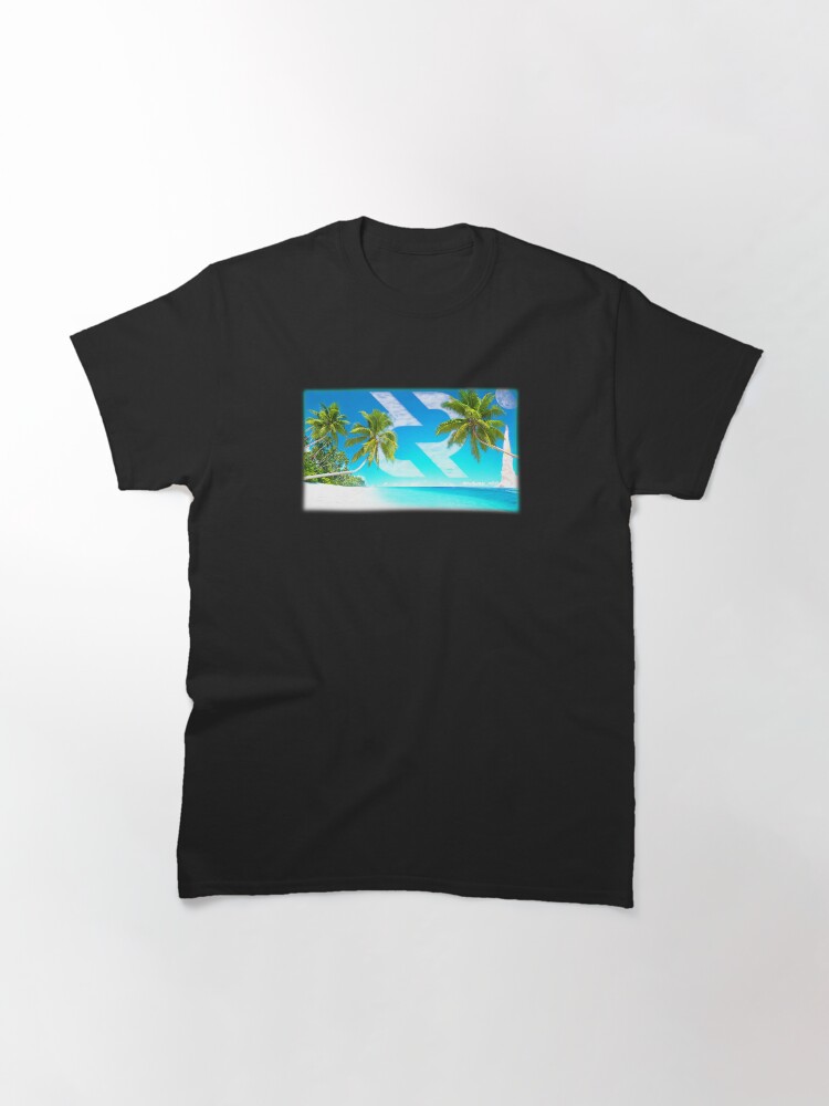 Thumbnail 2 of 7, Classic T-Shirt, Decred Moon Mission Beach © (Design timestamped by https://timestamp.decred.org/) designed and sold by OfficialCryptos.