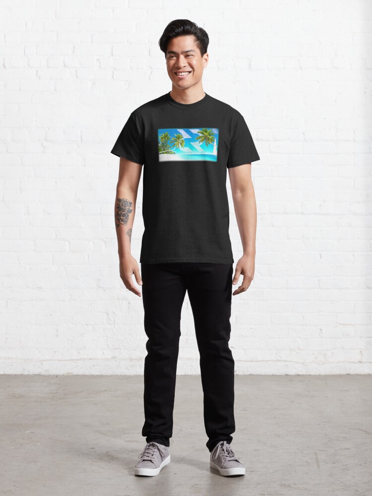 Thumbnail 3 of 7, Classic T-Shirt, Decred Moon Mission Beach © (Design timestamped by https://timestamp.decred.org/) designed and sold by OfficialCryptos.