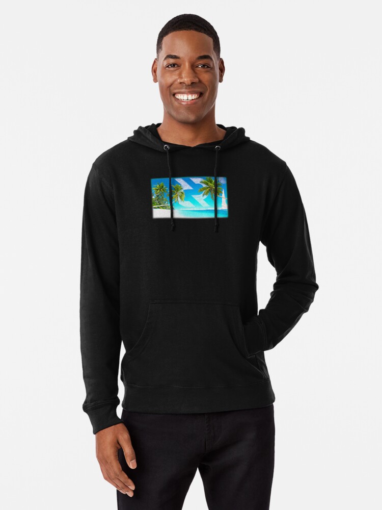 Thumbnail 1 of 5, Lightweight Hoodie, Decred Moon Mission Beach © (Design timestamped by https://timestamp.decred.org/) designed and sold by OfficialCryptos.