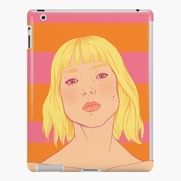 Fashion; Blonde Girl & Stripes iPad Snap Case