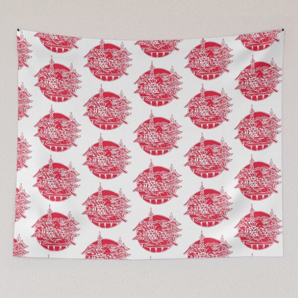 Item preview,  Rising Sun White on Red designed and sold by Nealoc.