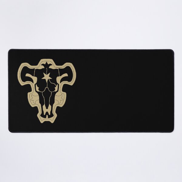 Black bulls logo Desk Mat
