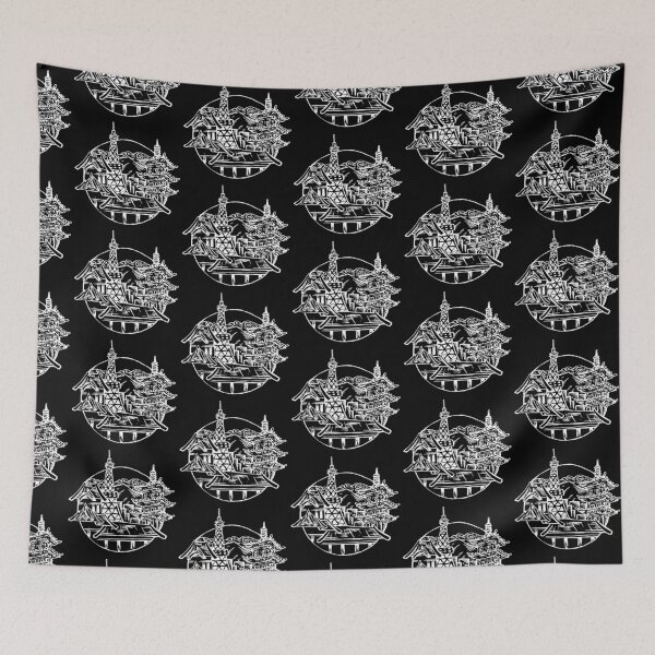 Item preview, Rising Sun White on Black designed and sold by Nealoc.