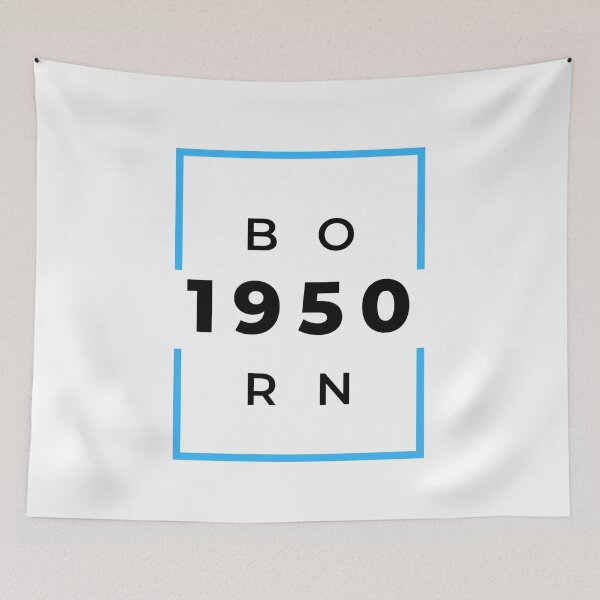 Item preview, Born 1950 - blue on white designed and sold by BlueThrow.