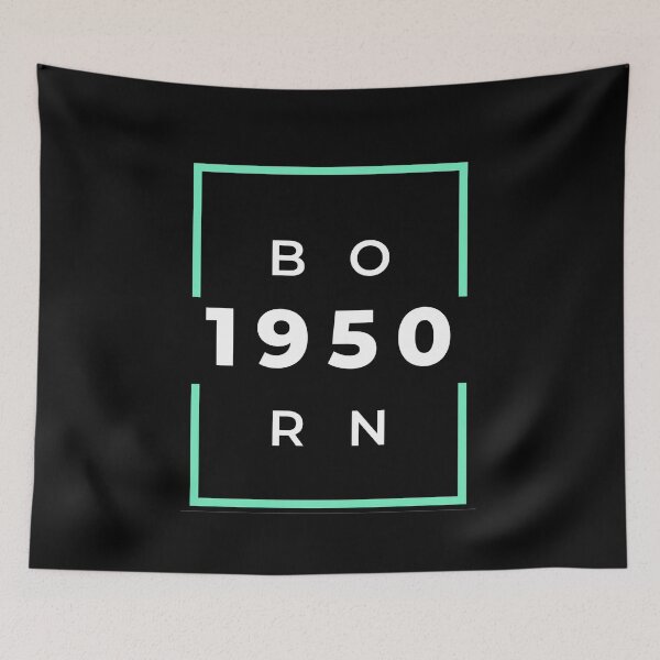 Item preview, Nacido en 1950 - verde sobre negro designed and sold by BlueThrow.