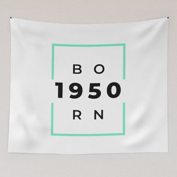 Item preview, Nacido en 1950 - verde sobre blanco designed and sold by BlueThrow.
