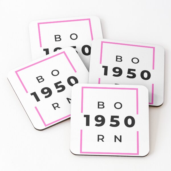 Item preview, Born 1950 - pink on white designed and sold by BlueThrow.