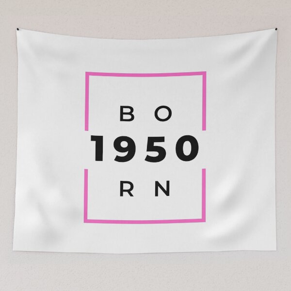Item preview, Born 1950 - pink on white designed and sold by BlueThrow.