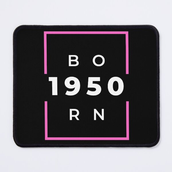 Item preview, Born 1950 - pink on black designed and sold by BlueThrow.