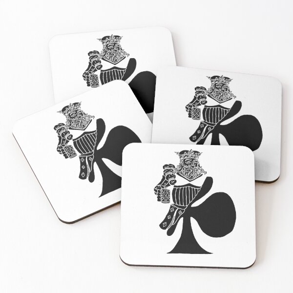 Item preview, King of Clubs White on Black designed and sold by Nealoc.