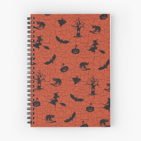 Item preview, Halloween pattern on crackle orange background designed and sold by YLArt.