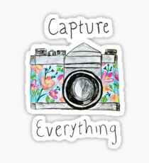 "Capture Everything" Floral Camera Sticker