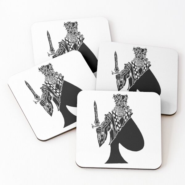 Item preview, King of Spades White on Black designed and sold by Nealoc.