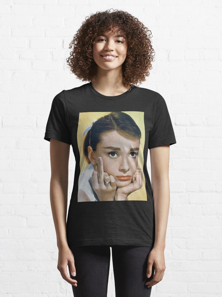 Audrey Hepburn Middle Finger Posters And Art Prints T Shirt By