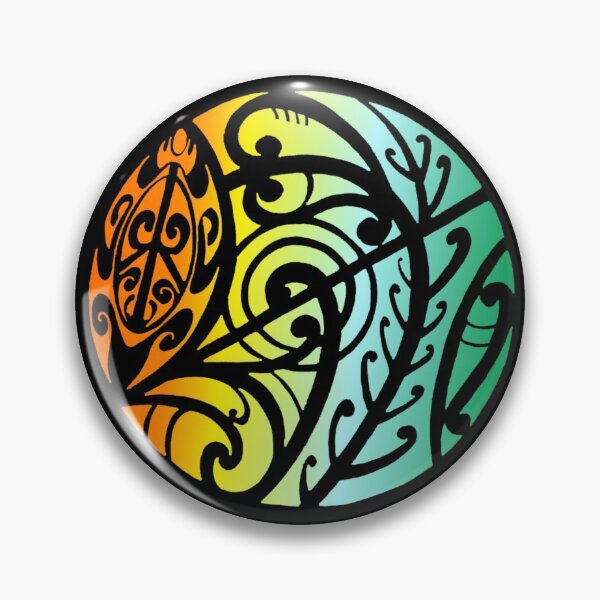 Item preview, Colored maori turtle designed and sold by attracdionz.