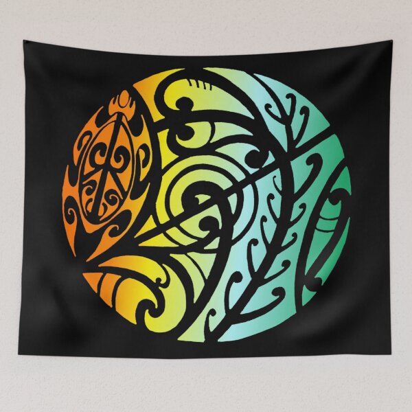 Item preview, Colored maori turtle designed and sold by attracdionz.