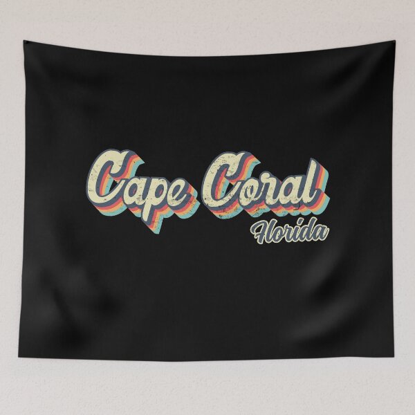 Item preview, Cape Coral City Florida Retro Vintage 70s rainbow designed and sold by Teelogic.