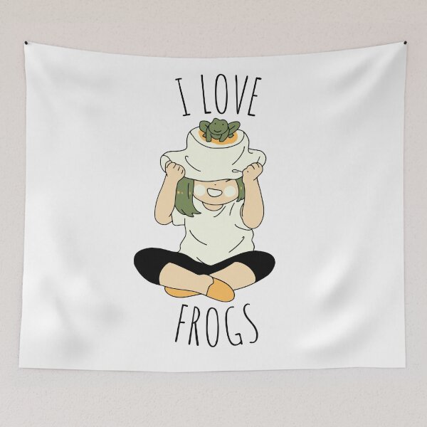 Item preview, Just A Girl Who Loves Frogs designed and sold by kindtoearth.