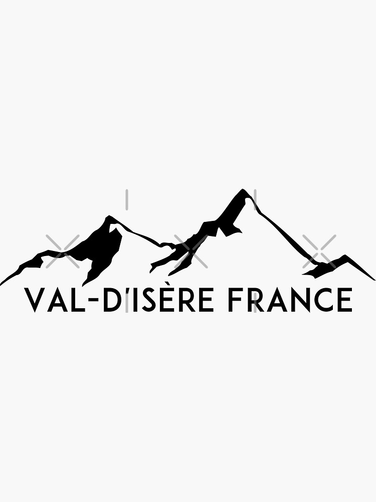 Val D Isere France Skiing Savoie Tarentaise Valley Ski Snowboard Mountain Silhouette Skis