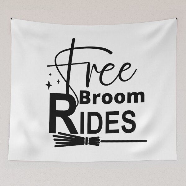 Item preview, Free Broom Rides. Funny Witchy Halloween Saying For The Witches. designed and sold by That Cheeky Tee.