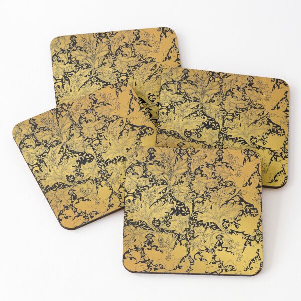 Item preview, Vintage Golden Botanical Pattern designed and sold by EVERTEESLOVER.