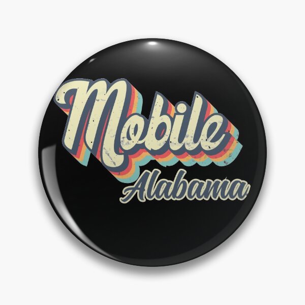 Item preview, Mobile City Alabama Retro Vintage 70s rainbow designed and sold by Teelogic.