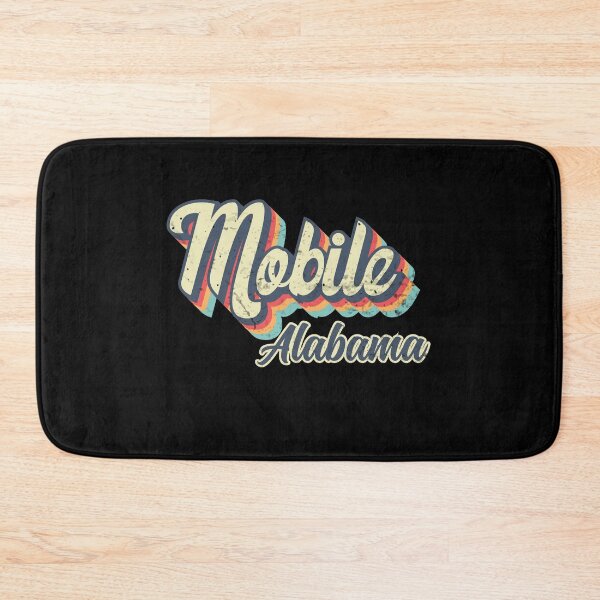 Item preview, Mobile City Alabama Retro Vintage 70s rainbow designed and sold by Teelogic.