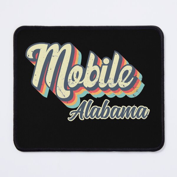 Item preview, Mobile City Alabama Retro Vintage 70s rainbow designed and sold by Teelogic.