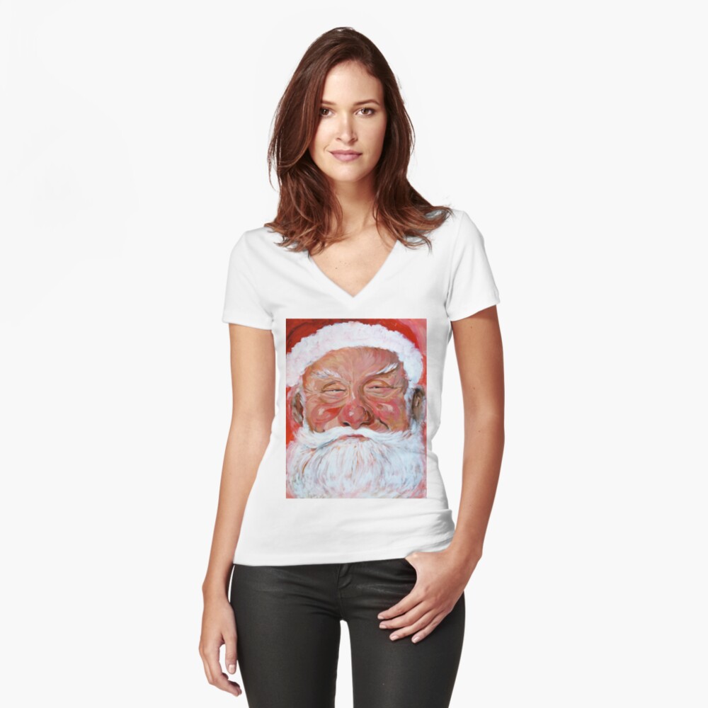 Item preview, Fitted V-Neck T-Shirt designed and sold by donnaroderick.