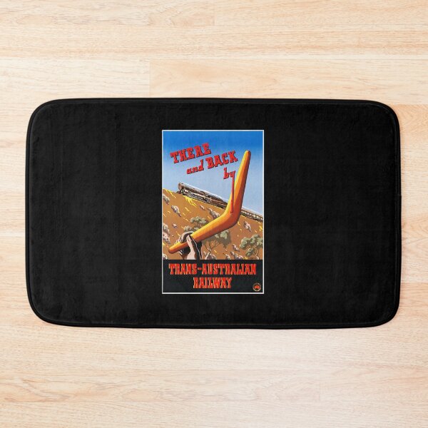Item preview, Vintage Travel Poster There and Back by Trans Australian Railway Australia  designed and sold by elenega.