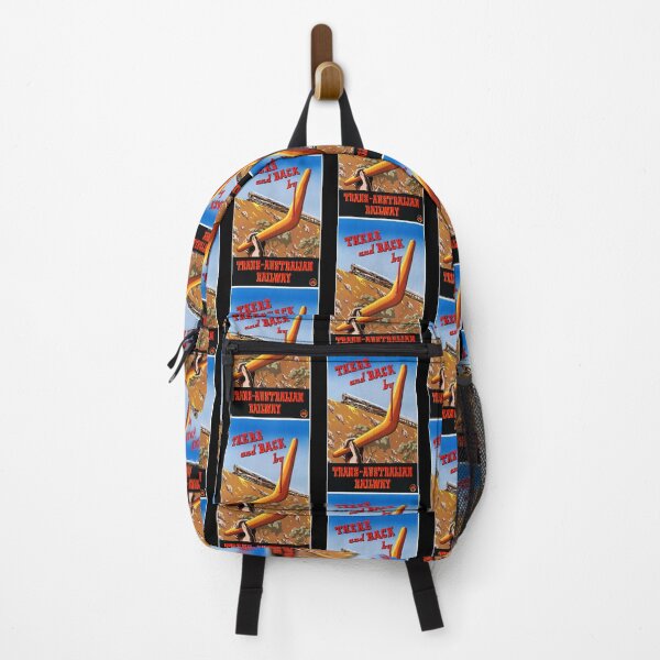 Item preview, Vintage Travel Poster There and Back by Trans Australian Railway Australia designed and sold by elenega.