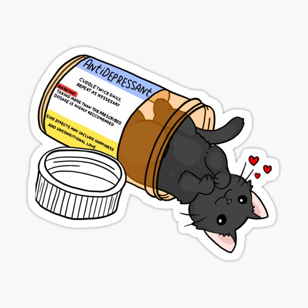 kitty antidepressant love medicine Sticker